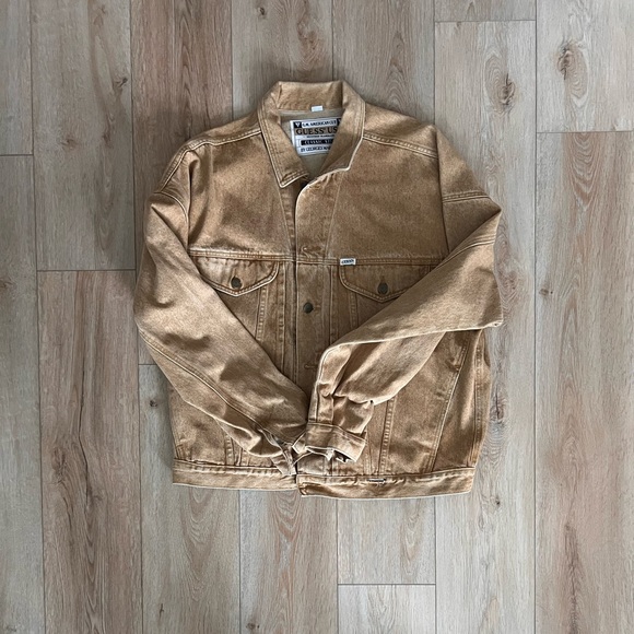 VINTAGE YELLOW GUESS JEAN JACKET - Picture 1 of 3